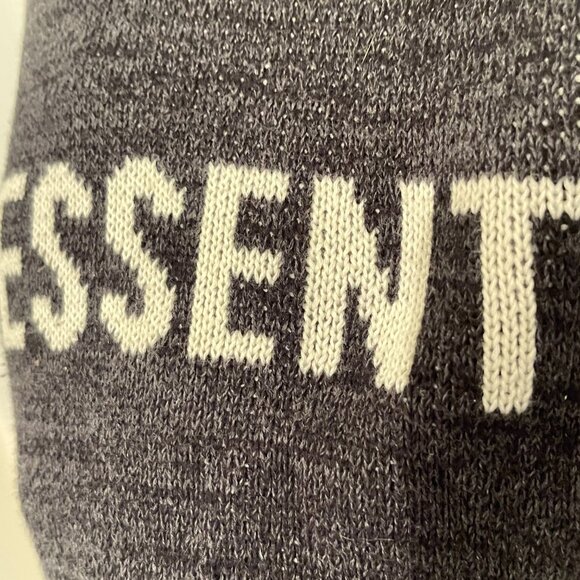 FEAR OF GOD ESSENTIALS Knit Sweater - Black/Dark Slate, Size Large - Picture 3 of 6